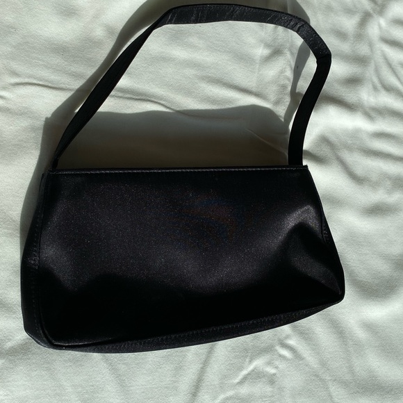 Satin Black Clutch Bag - Picture 1 of 1